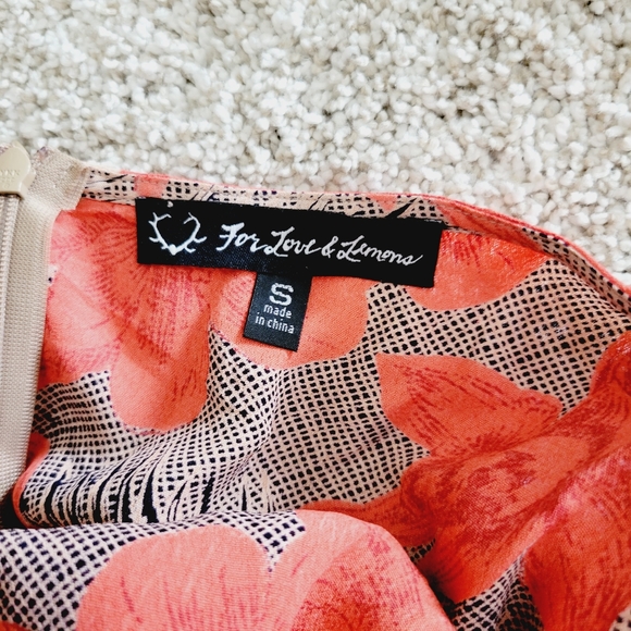 For Love and Lemons Hula Dress Red Orchid sz small - Picture 8 of 8